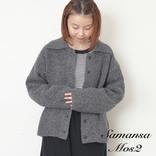 Samansa Mos2 百搭排釦翻領針織衫(0F001313710)