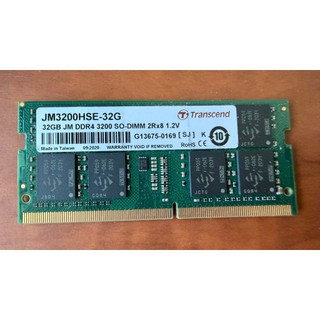 現貨 Transcend 創見 DDR4 3200 SO DIMM 32GB 筆電用 記憶體 筆記型記憶體