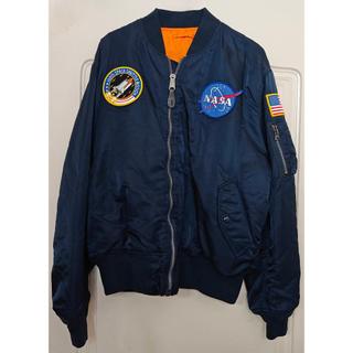 【ALPHA Industries】NASA 聯名厚鋪棉 MA-1 飛行夾克 (XL)