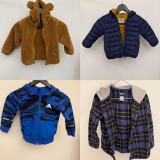 兒童冬季羽絨外套 zara 18m 熊熊造型毛絨絨外套90 adidas OSHKOSH