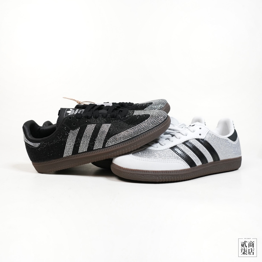 貳柒商店) ADIDAS SAMBA OG W 女款 三葉草 德訓鞋 薄底 水鑽 皮革 休閒 IH9055 IH9052