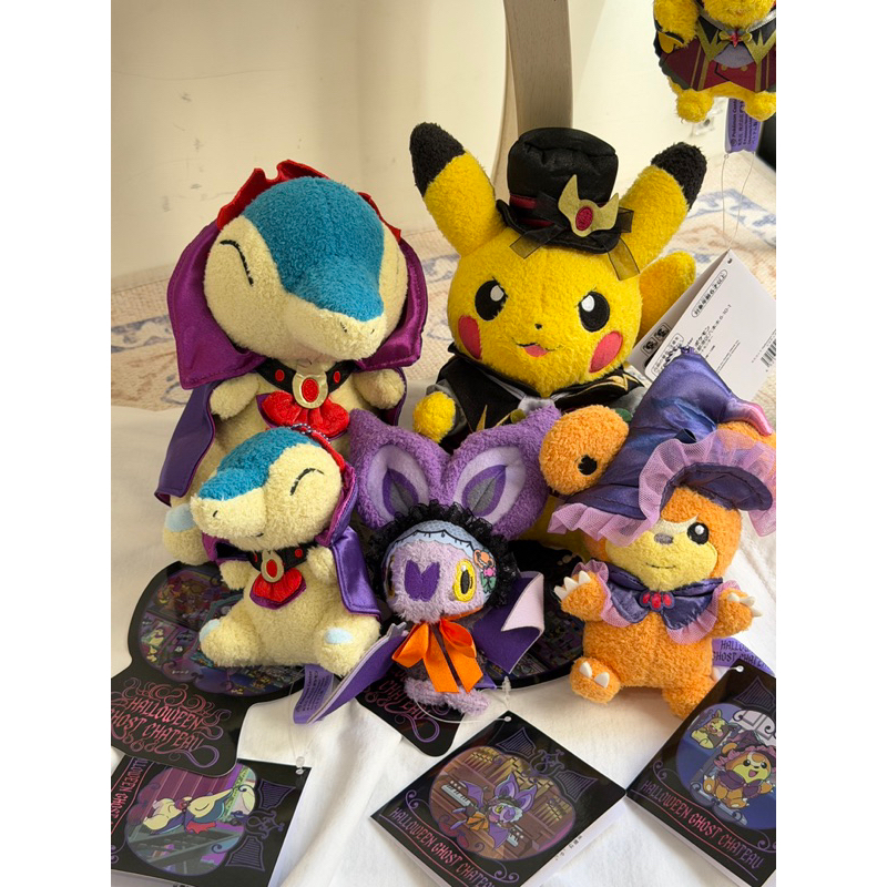 現貨 日本彩標 pokemon寶可夢萬聖節限定系列 嗡蝠 皮卡丘 飄飄球 熊寶寶 火球鼠 吊飾 娃娃