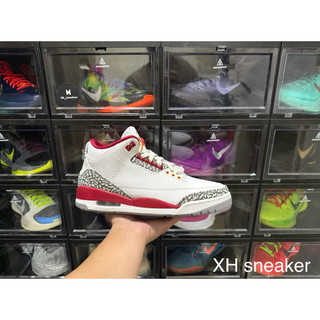 【XH sneaker】Air Jordan 3 Retro “Cardinal Red” 白紅 爆裂紋us9.5已售出