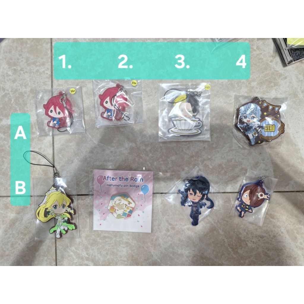 彩虹隊 after the rain 刀劍神域 閃電十一人 鬼太郎 肌肉魔法使 雷恩 莉法 一番賞 徽章 軟膠吊飾