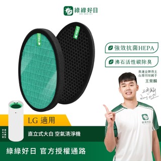 綠綠好日 適用 LG 大白 PS-W309WI AS-401WWJ1 AS401WWL2 HEPA抗菌濾網 濾芯 活性碳
