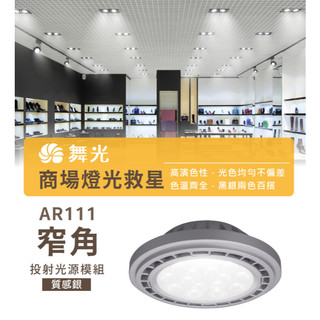 舞光AR111 窄角投射光源模組-質感銀 9W 14W AR111免驅燈泡