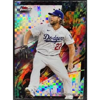 棒球 球員卡 Clayton Kershaw 2024 Topps Finest Refractor 棋盤亮 格子亮