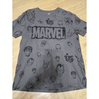 Marvel Disney 滿版 男大人 短袖 上衣 灰 T恤 短T M