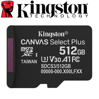 Kingston 金士頓 512GB microSDXC TF UHS-I U3 A1 記憶卡 SDCS3/512G