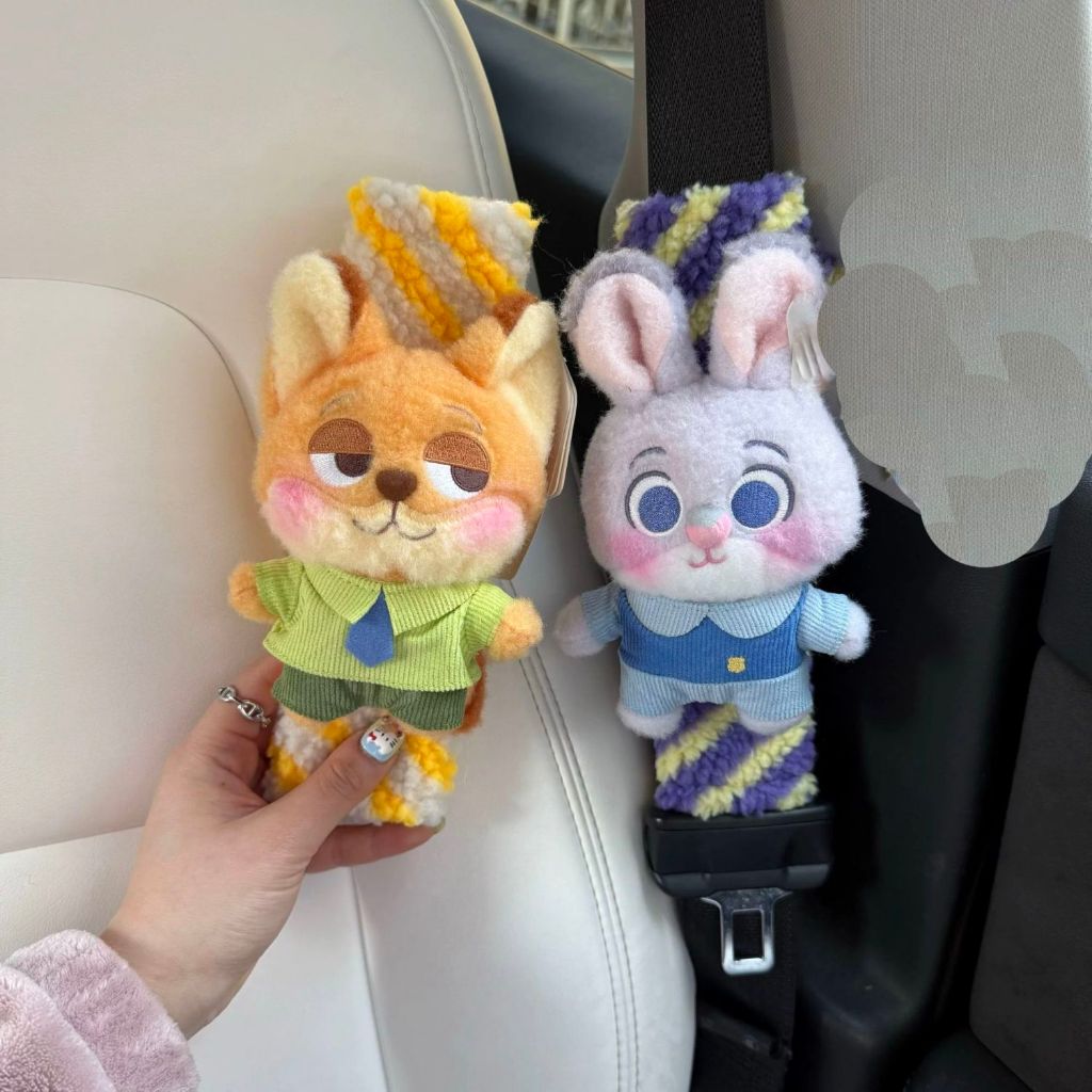 【動物方城市 朱迪尼克護肩】動物方城市 朱迪尼克 汽車安全帶護肩套 車載保險帶把套 車內裝飾用品 卡通安全帶護肩套 周邊