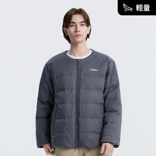 【國家地理服飾】【鵝絨】男女同款 HERON 丹寧輕量 羽絨外套 - 靛藍色