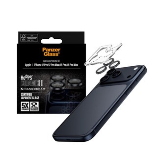 【PanzerGlass】iPhone 17 16 Pro Max Air Plus 耐衝擊五倍微晶陶瓷玻璃鏡頭貼環