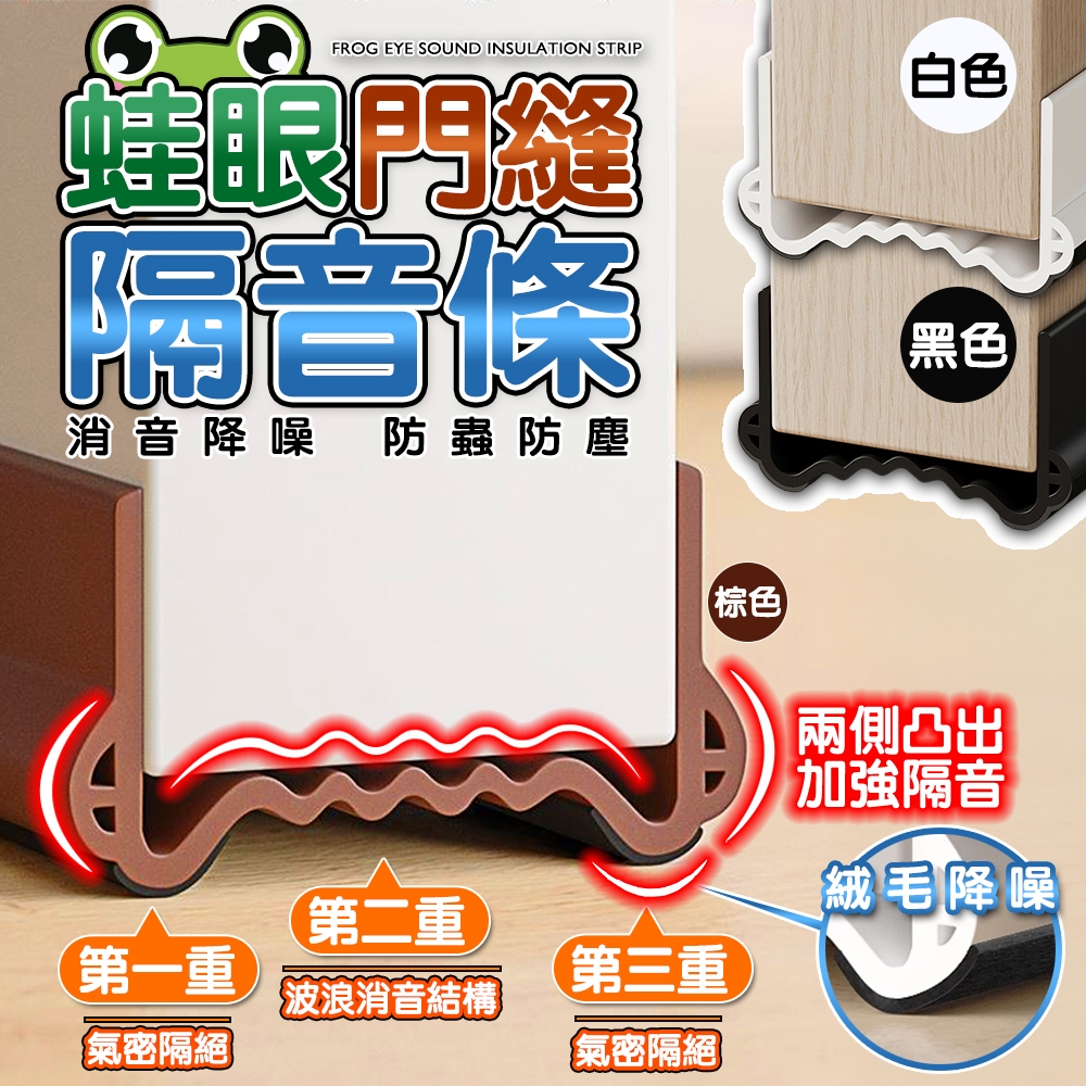 🔥升級蛙眼四代🔥 門縫密封條 門底密封條 門縫隔音條 防蟲密封條 冷氣防漏條 防風防塵條 蛙眼靜音密封條