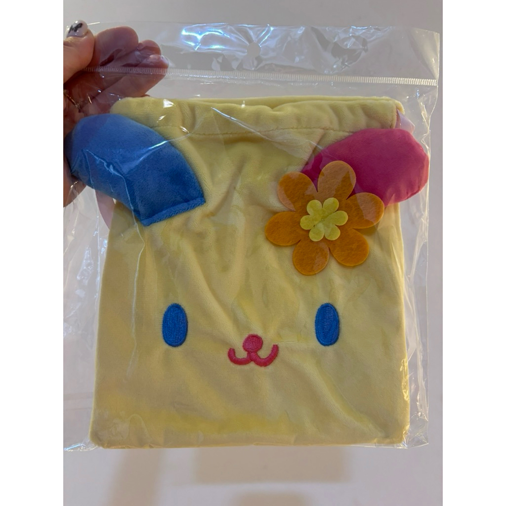 （現）日本正版三麗鷗Sanrio花小兔Usahana米花兔週年紀念生日系列 2025生日系列束口袋小零錢袋小物袋萬用袋