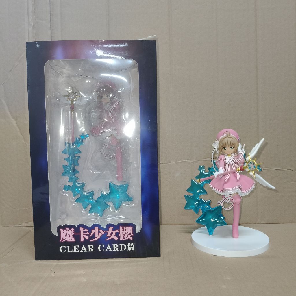 美女公仔@台灣實拍.手辦~庫洛魔法使，木之本櫻，小櫻，彩盒長寬高17.8/16/30cm~