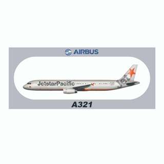 RBF現貨 JETSTAR A321 20x8.8CM STICKER 貼紙 S-R-321-A345