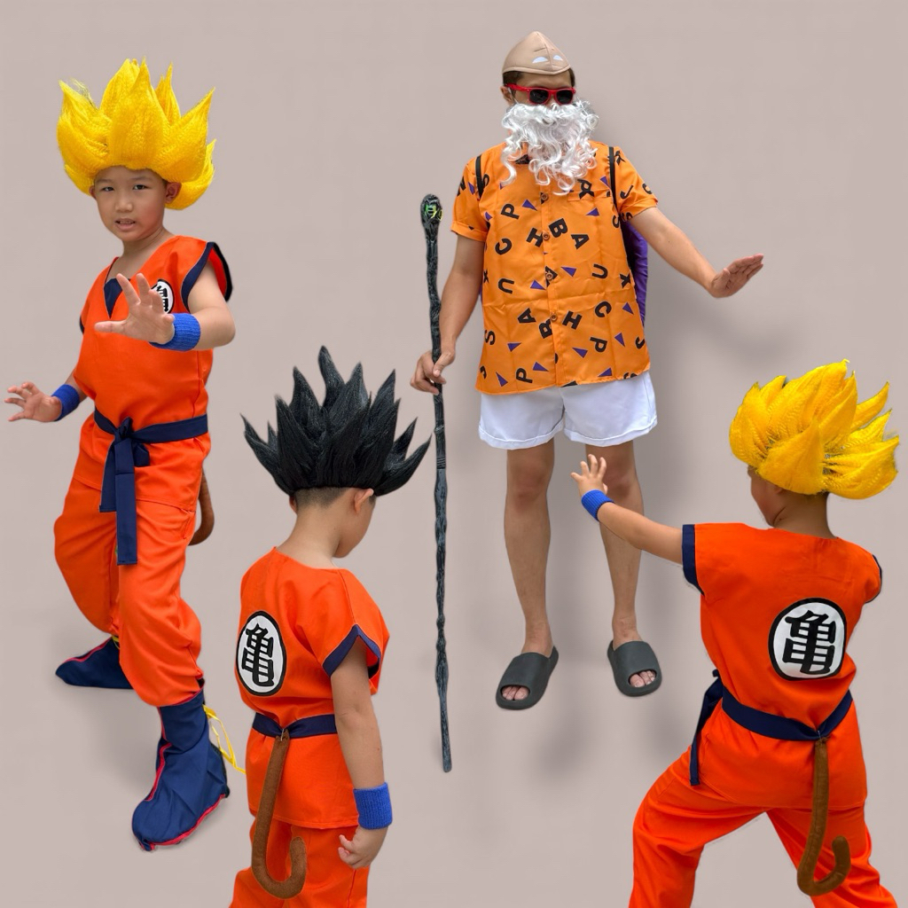 【台灣現貨+預購】萬聖節七龍珠孫悟空服裝兒童男裝龜派cospla動漫超級賽亞人服裝