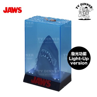 ❰電視晚餐❱ ❰預購❱ 大白鯊 JAWS 50週年紀念LED發光版 3D立體海報模型 收藏品 高約10.2吋