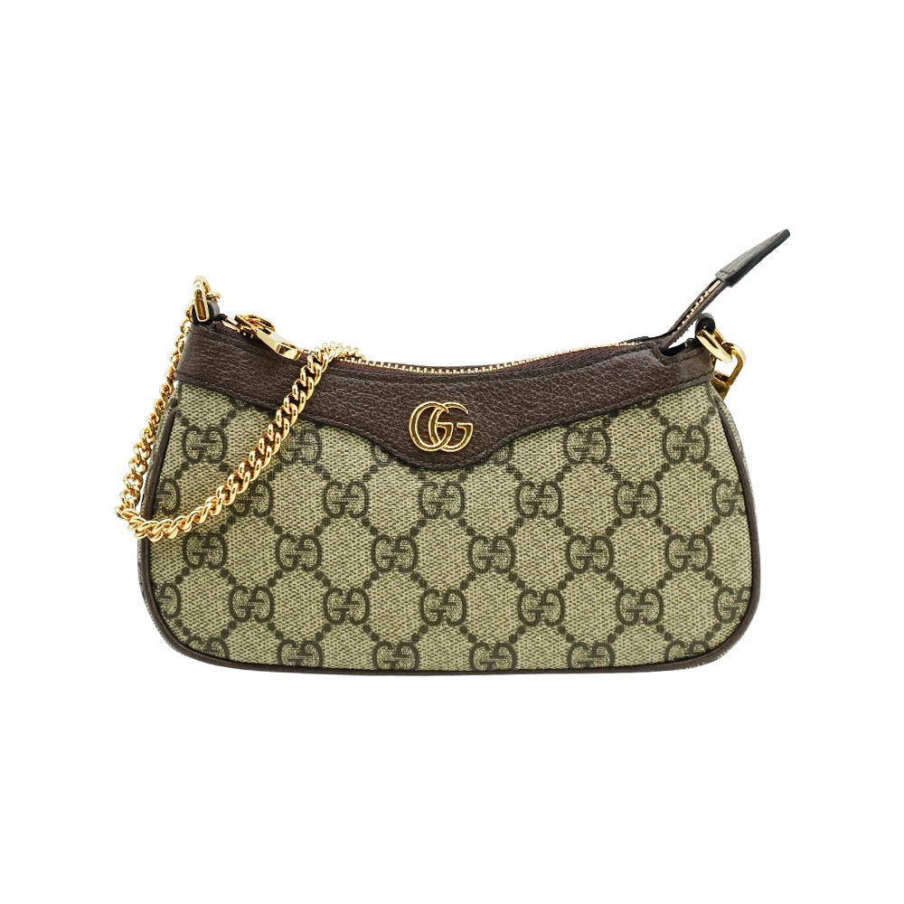 Gucci 展示品 Ophidia GG Supreme帆布迷你手提包(764960-烏木)