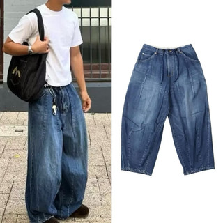 【𝑪𝑱𝑴𝑭】Needles 24SS H.D. 寬版水洗燈籠褲 錐形闊腿褲牛仔褲 牛仔長褲 寬褲 日系 復古 男女同款