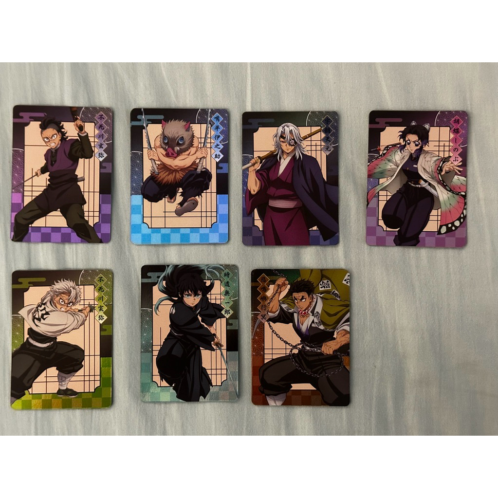 鬼滅之刃無限城主角群與柱卡片