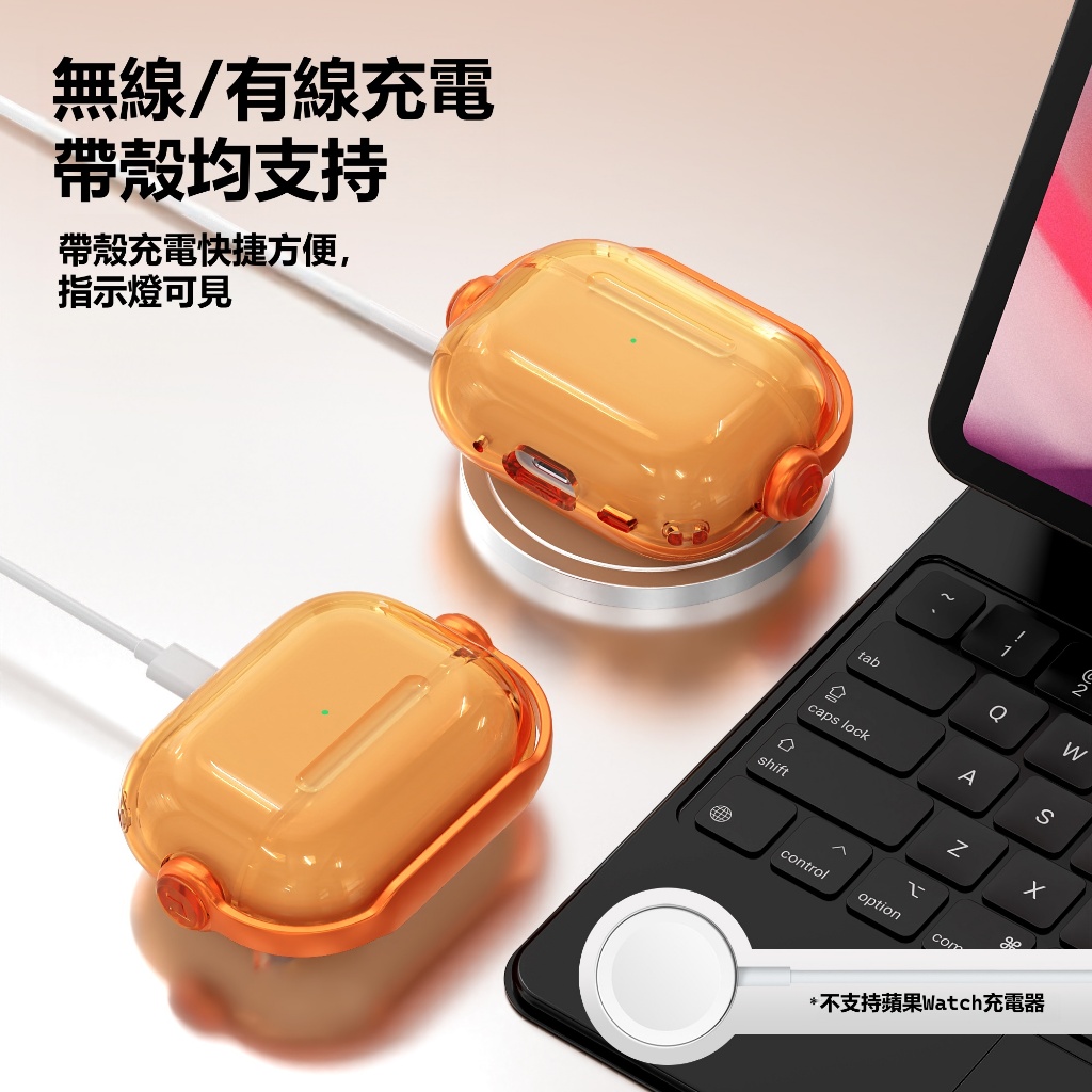 新四代 亞克力防摔藍牙 耳機保護套 適用於 AirPods Pro 3 Pro2 4 3 2 1 耳機防摔殼 蘋果耳機套