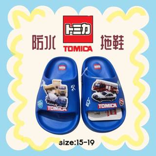 TOMICA 多美小汽車 兒童拖鞋 男童 防水拖鞋 車車 水泥車 警車 消防車 吊車 藍色 TA57406 台灣製