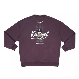 KANGOL 大學T 紫色 毛帽 人物繡花 上衣 中性 6555101192