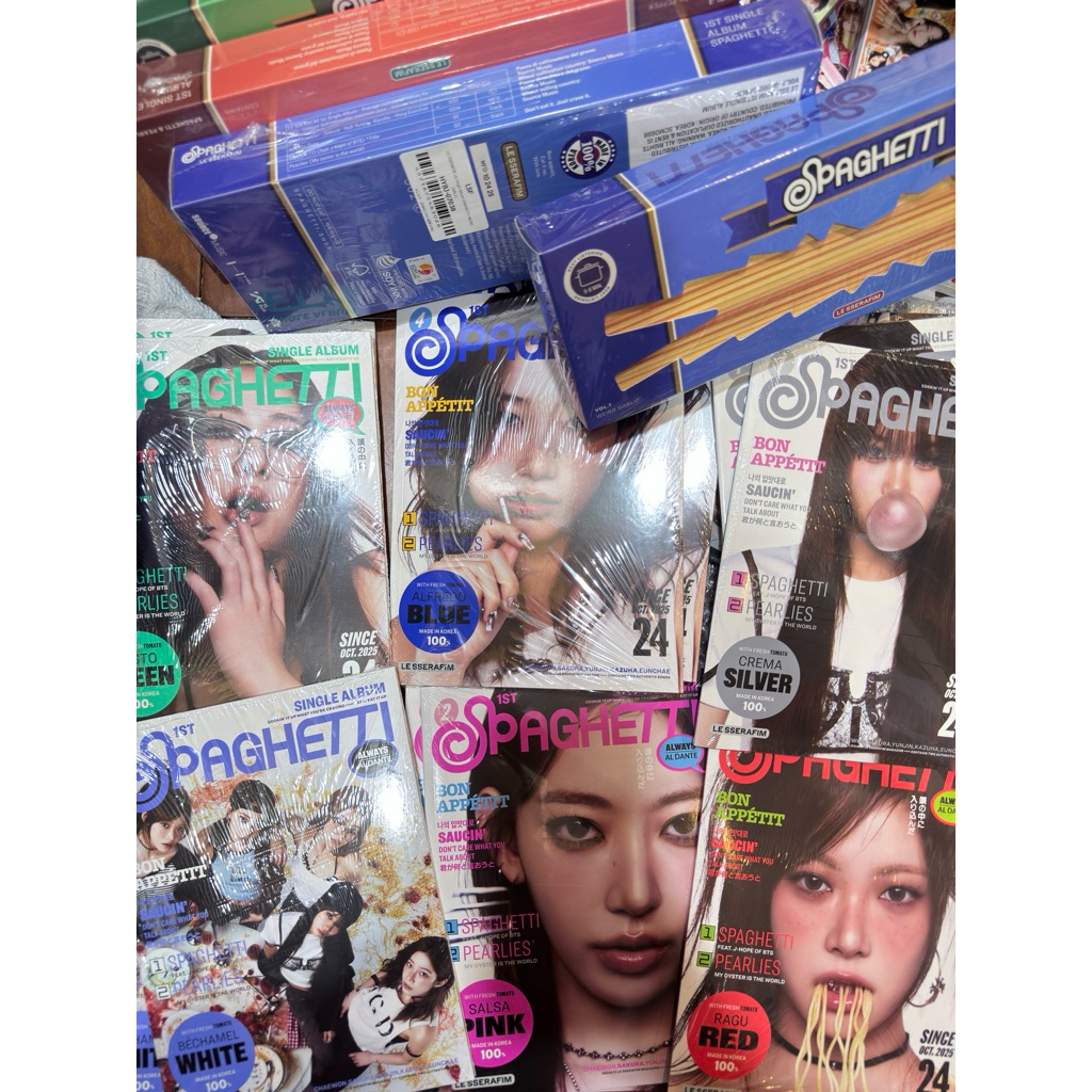 現貨 持續更未拆專Le sserafim  SPAGHETTI/HOT/單封未拆專 采源/允真/一葉/恩採/櫻花