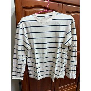 uniqlo 條紋圓領T恤(長袖)