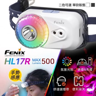 【電筒王】Fenix HL17R 500流明 100米 多用快拆磁吸頭燈