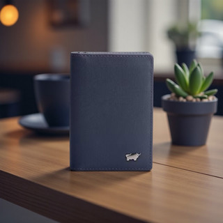 【寧寧精品】台中35年皮件店 BRAUN BUFFEL 德國小金牛名片夾 卡片夾 證件夾 藍色 BF306-402