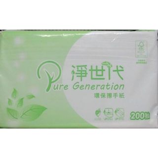 淨世代抽取式環保擦手紙200抽*20包/箱