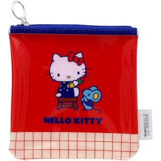 日本 sun-star 三麗鷗 Sanrio Characters 透明方型收納袋/ 復古/ Hello Kitty eslite誠品