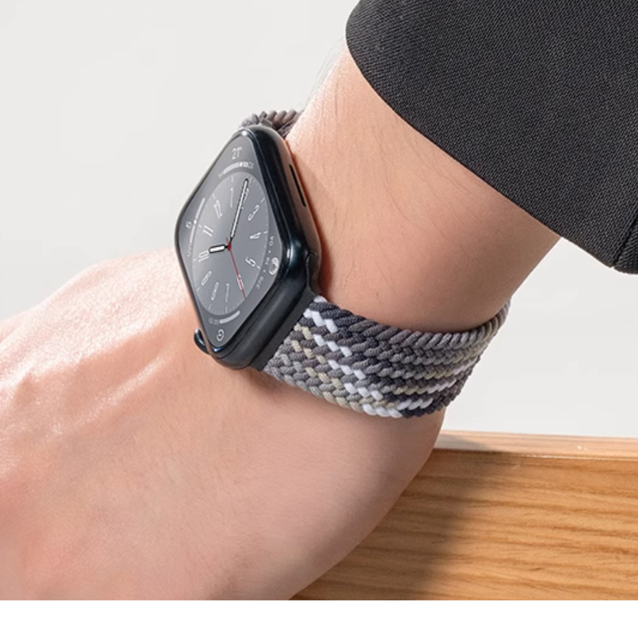 Apple Watch 磁吸釦編織錶帶 適用11代 Ultra 3 S10 SE尼龍彈性 46mm 45 42 49蘋果