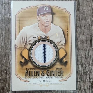 2021 Topps Allen & Ginter Relics 底特律老虎隊 Gleyber Torres 球衣卡