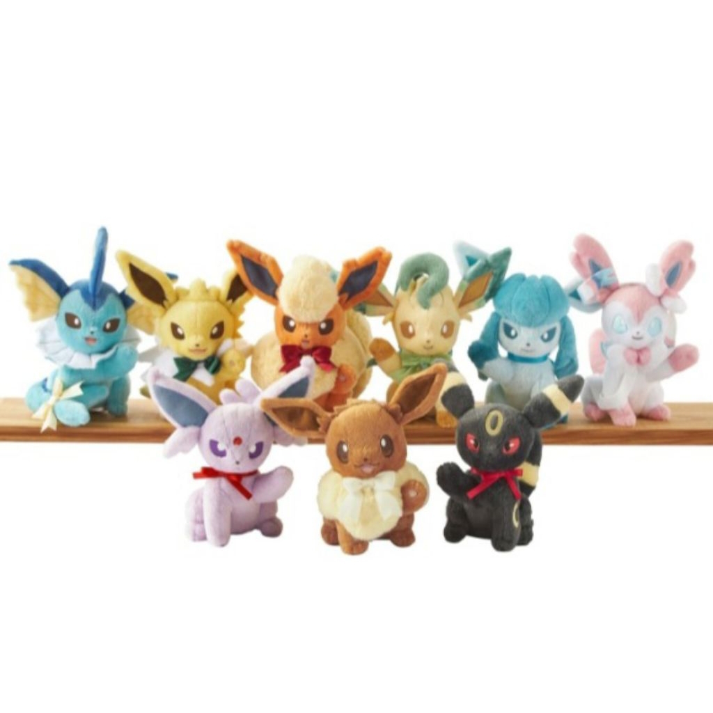 現貨 絕版 日本寶可夢中心 伊布娃娃 伊布家族娃娃 火伊布 水伊布 雷伊布 太陽伊布 月亮伊布 冰伊布 葉伊布 仙子伊布