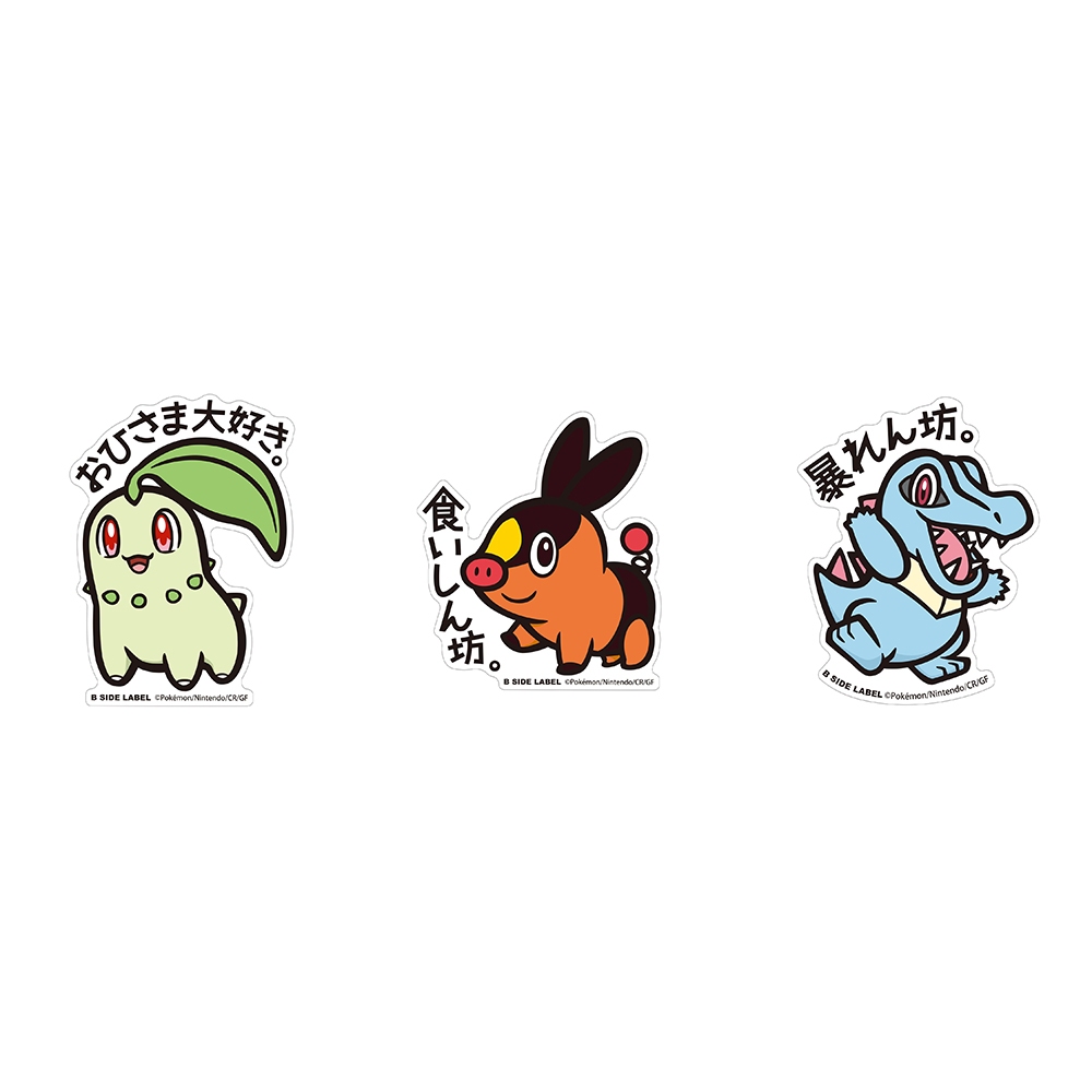 【米朧家】現貨 ❤️ 日本正版 訓練家&寶可夢 防水貼紙 B-SIDE 菊草葉 暖暖豬 小鋸鱷