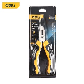 【得力工具 deli tools】6"尖嘴鉗 升級款 Semi-Pro系列