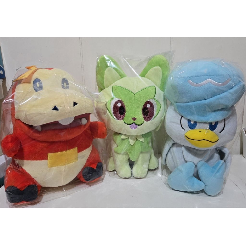 ♡袋裝快速出貨♡寶可夢 新葉貓 呆火鱷 潤水鴨30公分娃娃（正版全新雷標） 新年禮物生日禮物