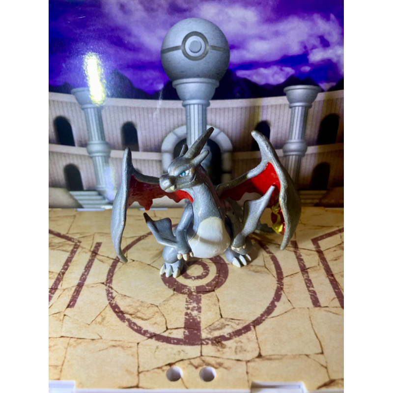 模改、魔改！光輝噴火龍Y！高9cm 寶可夢 Pokemon TOMY 黑噴火龍 色違噴火龍 吊牌 一番賞