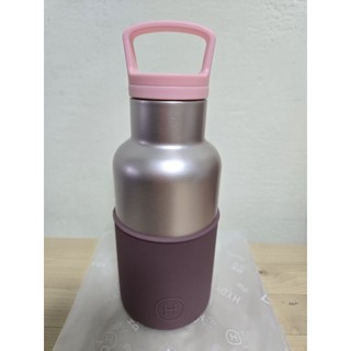 美國 HYDY 雙層不鏽鋼保溫水瓶 珠光粉瓶 乾燥玫瑰矽膠套
