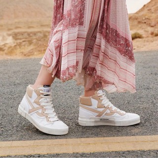 超級牛貨【shoes鞋魔】正版ASH女鞋 25秋季新款真皮高幫休閒鞋女 復古做舊款厚底學生硫化鞋 少量撞色繫帶高幫鞋