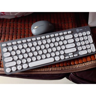 aibo KM09 復古圓點 2.4G無線鍵盤滑鼠組