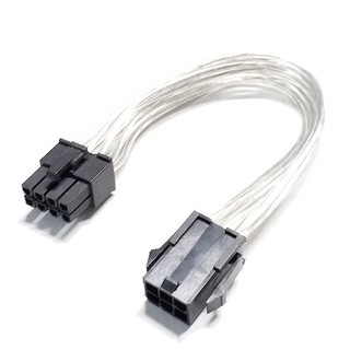 【3C小站】6pin母轉8pin公 顯示卡6PIN轉8PIN 高品質顯卡供電線 透明鍍錫線 顯示卡轉接線