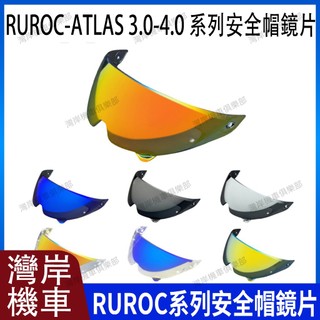 RUROC ATLAS 3.0 4.0系列 安全帽鏡片 安全帽配件 防霧貼 防霧片 極光紅 極光藍 極光銀 透明變色