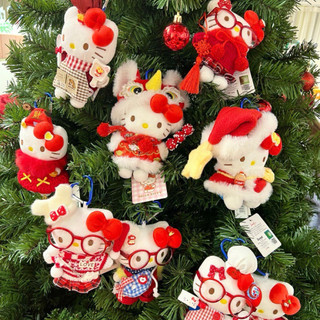 〚ℚ𝕕𝕖𝕣〛Kitty節日系列💖超喜氣穿搭🪭正版 Hellokitty 包包掛件 交換禮物 可愛毛絨 禮物 三麗鷗