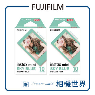 【FUJIFILM】 富士 instax mini 拍立得底片-藍色邊框（2入組）FUJI (交換禮物)