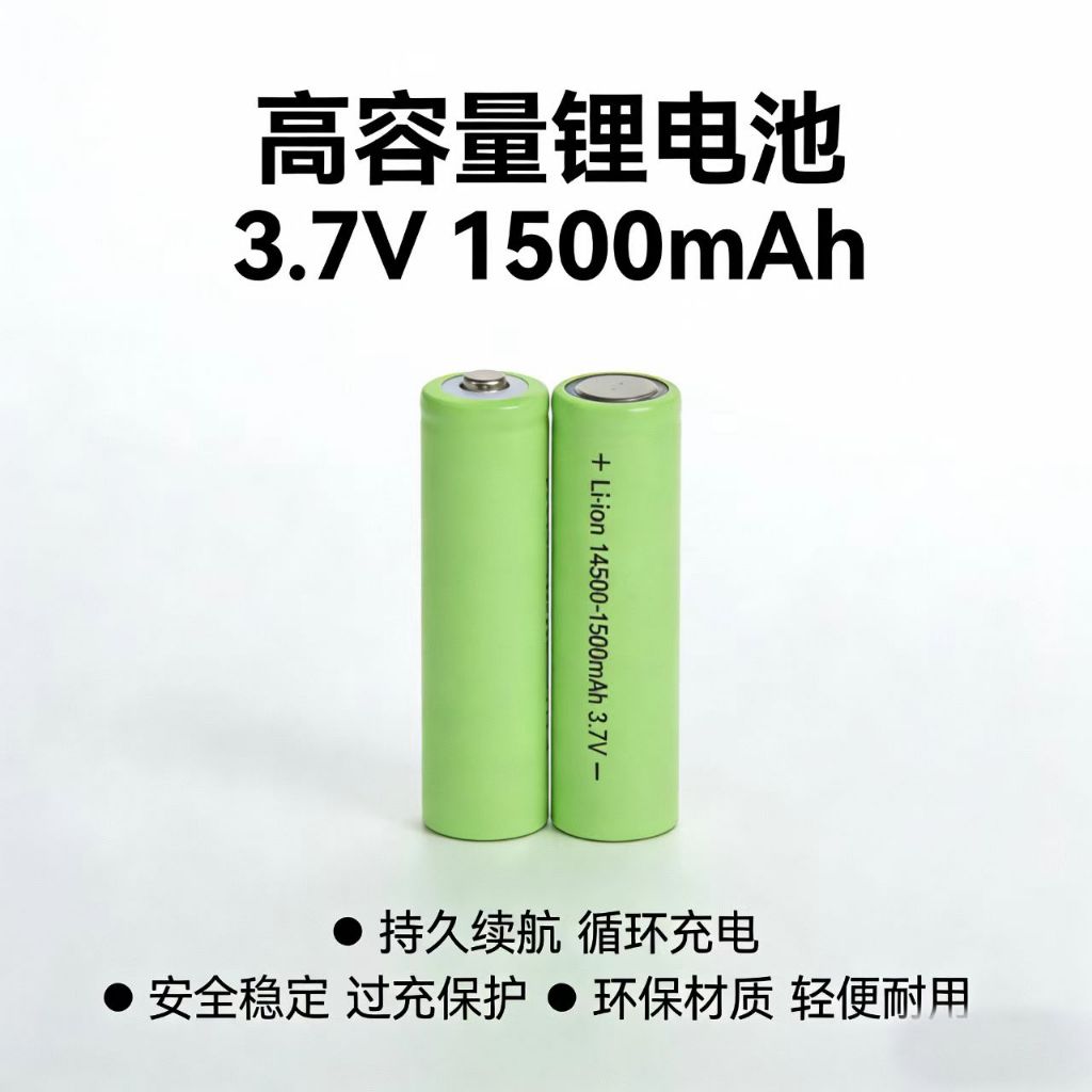 14500鋰電池3號錳酸鋰1500mah 3.7V強光手電筒 頭燈 無線滑鼠 電動牙刷充電電池 UKDV