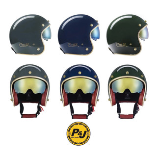 免運優惠開催中 p&j 捷寶松山店 chief demeter 內建伸縮墨片 復古 3/4 復古安全帽 全系列三色